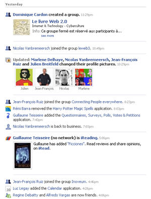 Exemple de Feed Facebook