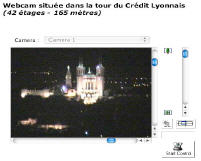 Vue de la cathédrale de Fourvière à Lyon depuis la webcam du Grand Lyon par Annie Gentes