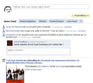 le news feed de Facebook Le news feed de Facebook
