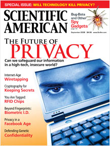 La Une de Scientific American sur la vie privée La Une de Scientific American