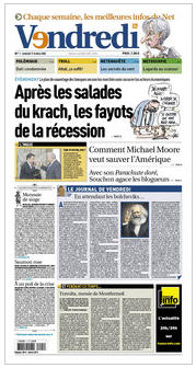 La Une du premier numéro de Vendredi La Une du premier numéro de Vendredi