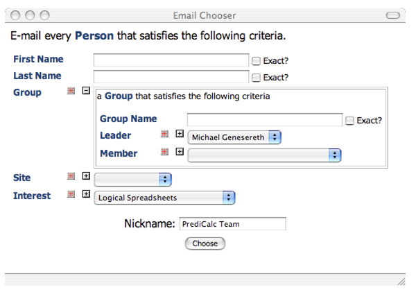 Copie d'écran du logiciel SEAmail par Michael Genesereth Copie d'écran du logiciel SEAmail par Michael Genesereth