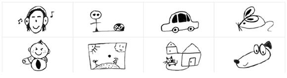 Exemples de codes produits avec d-touch : ce ne sont plus des codes, mais des dessins ! Exemples de codes produits avec d-touch : ce ne sont plus des codes, mais des dessins !