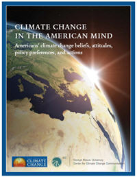 La couverture du rapport sur la perception du changement climatique publié par l'université de Yale