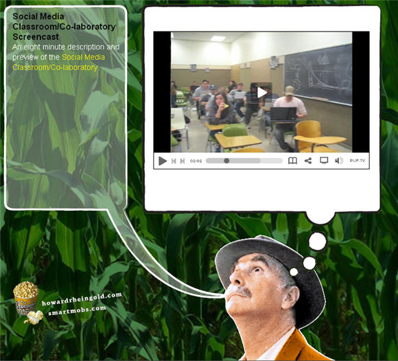 La salle de classe d'Howard Rheingold vue par l'oeil du professeur sur son vlog La salle de classe d'Howard Rheingold vue par l'oeil du professeur sur son vlog