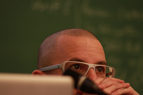 Adam Greenfield photographié par Samuel Huron à l'occasion des Entretiens du Nouveau Monde industriel