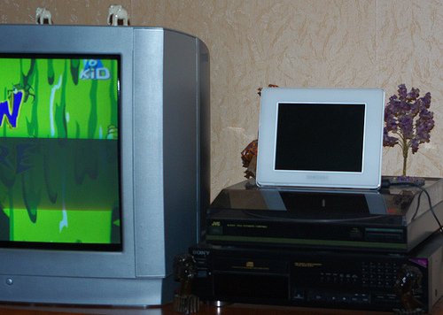 Un cadre photo numérique éteint Un cadre photo numérique éteint