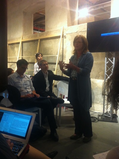 Anne-France Kogan lors de l'atelier Digiwork de Futur en Seine par l'Atelier de l'emploi Anne-France Kogan lors de l'atelier Digiwork de Futur en Seine par l'Atelier de l'emploi