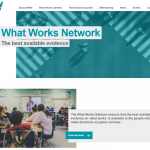 Page d'accueil du What Works Network