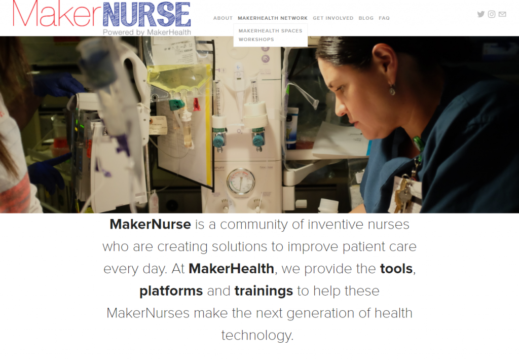 Page d'accueil du site Maker Nurse Page d'accueil du site Maker Nurse