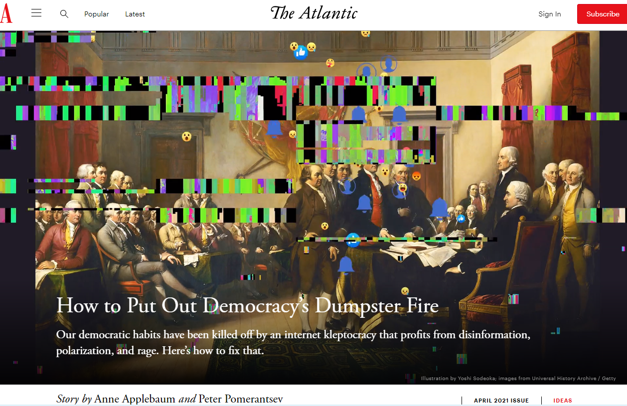 L'article d'Applebaum et Pomerantsev, pour The Atlantic L'article d'Applebaum et Pomerantsev, pour The Atlantic