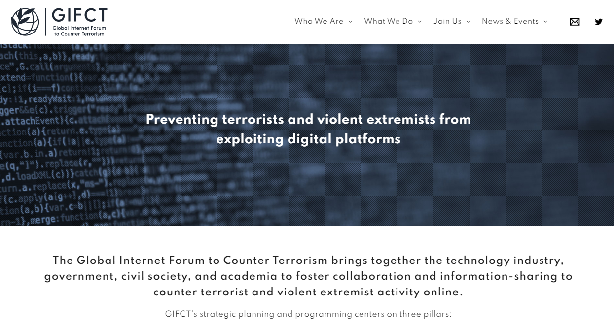 Page d'accueil du GIFCT Page d'accueil du GIFCT