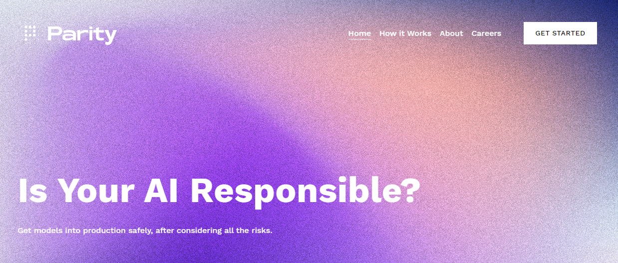 Page d'accueil de Parity