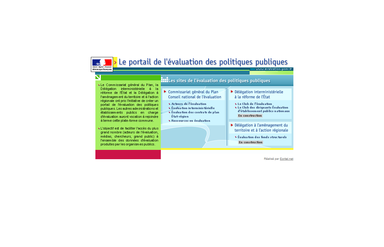 Le portail de l'évaluation publique français Le portail de l'évaluation publique français