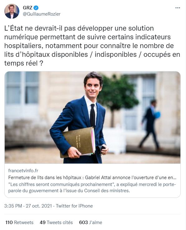 Tweet de Guillaume Rozier Tweet de Guillaume Rozier
